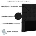 Cabeceira Queen 160cm Suede Verona  Preto