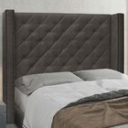 Cabeceira Queen 160cm Suede Vicenza  Cinza