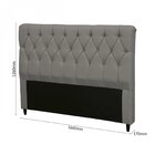 Cabeceira Queen 160cm Suede Viena  Cinza