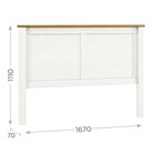 Cabeceira Queen 160cm Topázio 100% Madeira Maciça Branco Lava