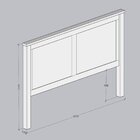 Cabeceira Queen 160cm Topázio 100% Madeira Maciça Freijo