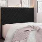 Cabeceira Queen 160cm Veludo Esmeralda  Preto