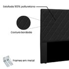 Cabeceira Queen 160cm Veludo Esmeralda  Preto