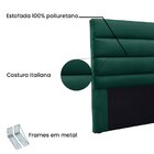 Cabeceira Queen 160cm Veludo La Itáliana  Verde Floresta