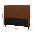 Cabeceira Queen 160cm Veludo Sky Simbal Slim Canela