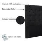 Cabeceira Queen 160cm Veludo Verona  Preto