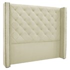 Cabeceira Queen 160cm Veludo Vicenza  Bege