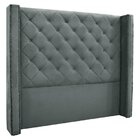 Cabeceira Queen 160cm Veludo Vicenza  Cinza