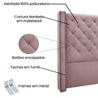 Cabeceira Queen 160cm Veludo Vicenza  Lilás