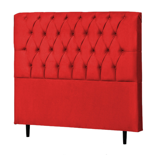 Cabeceira Queen 160cm Veneza Vermelho Suede Carolina Moveis