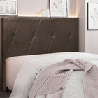 Cabeceira Queen 1 60m Aquilla Veludo - Pallazio - Marrom