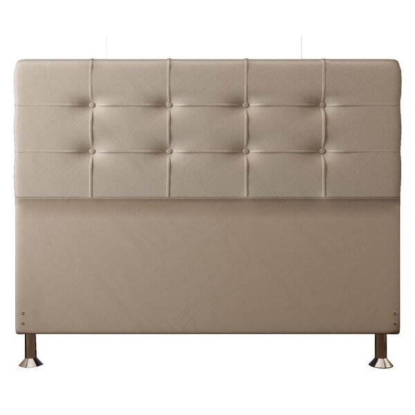 Cabeceira Queen 1 60m Atenas Suede Bege - Pallazio
