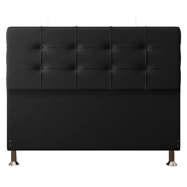 Cabeceira Queen 1 60m Atenas Suede Preto - Pallazio