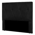 Cabeceira Queen 1 60m Ávila Suede Preto - Pallazio