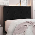 Cabeceira Queen 1 60m Ávila Suede Preto - Pallazio