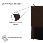 Cabeceira Queen 1 60m Barcelona Suede Marrom - Pallazio