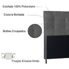 Cabeceira Queen 1 60m Berlim Suede Cinza - Pallazio