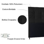 Cabeceira Queen 1 60m Berlim Suede Preto - Pallazio