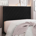 Cabeceira Queen 1 60m Córdoba Suede - Pallazio - Preto