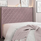 Cabeceira Queen 1 60m Esmeralda Veludo Lilás - Pallazio