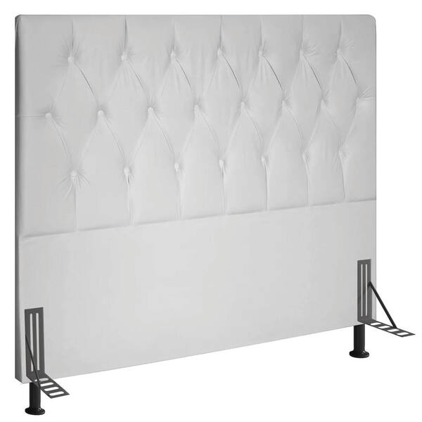 Cabeceira Queen 1 60m Estocolmo Corano Branco - Pallazio