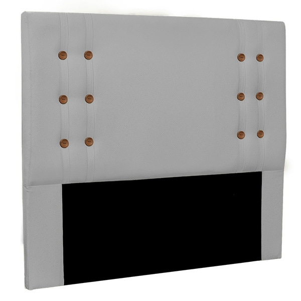 Cabeceira Queen 1 60m Genova Linho Rústico - Pallazio - Cinza