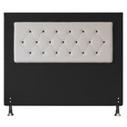 Cabeceira Queen 1 60m Havana Suede Preto Com Corino Branco -