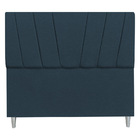 Cabeceira Queen 1 60m Italia Veludo - Pallazio - Azul Marinho