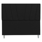 Cabeceira Queen 1 60m Italia Veludo Preto - Pallazio