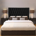 Cabeceira Queen 1 60m Paris Suede Preto - Pallazio