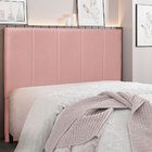 Cabeceira Queen 1 60m Ravenna Veludo Rosa - Pallazio