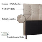 Cabeceira Queen 1 60m Roma Suede - Pallazio - Bege