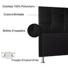 Cabeceira Queen 1 60m Roma Suede - Pallazio - Preto