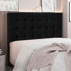 Cabeceira Queen 1 60m Santiago Suede Preto - Pallazio
