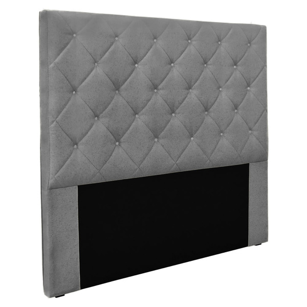 Cabeceira Queen 1 60m Tânia Linho Rústico - Pallazio - Cinza