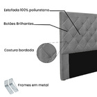 Cabeceira Queen 1 60m Tânia Linho Rústico - Pallazio - Cinza