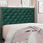 Cabeceira Queen 1 60m Tânia Veludo Verde Floresta - Pallazio