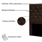 Cabeceira Queen 1 60m Toledo Suede Marrom - Pallazio