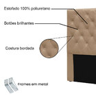 Cabeceira Queen 1 60m Toledo Suede - Pallazio - Bege