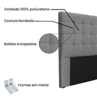 Cabeceira Queen 1 60m Verona Linho Cinza Escuro - Pallazio