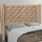 Cabeceira Queen 1 60m Vicenza Suede - Pallazio - Bege