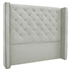 Cabeceira Queen 1 60m Vicenza Veludo Cinza Prata - Pallazio