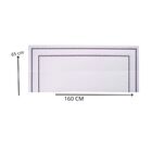 Cabeceira Queen  Charlotti  Dupla Tacha Corino Branco 160x65