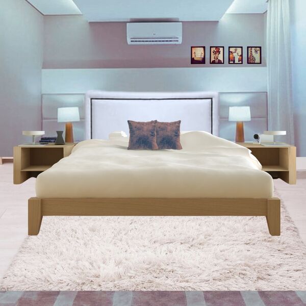 Cabeceira Queen  Charlotti  Reta Tachas Corino Branco 160x65