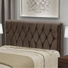 Cabeceira Queen  Estofada Istambul Mônaco Com Capitonê Marrom