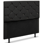 Cabeceira Queen Alemanha 160 Cm Suede Preto - D A Decor
