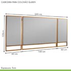 Cabeceira Queen Articulada Lambri 160cm  Cinza