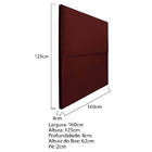 Cabeceira Queen Bali P02 160 Cm Para Cama Box Suede - Amarena