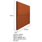 Cabeceira Queen Bali P02 160 Cm Para Cama Box Suede - Doce So