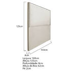 Cabeceira Queen Bali P02 160 Cm Para Cama Box Suede - Doce So
